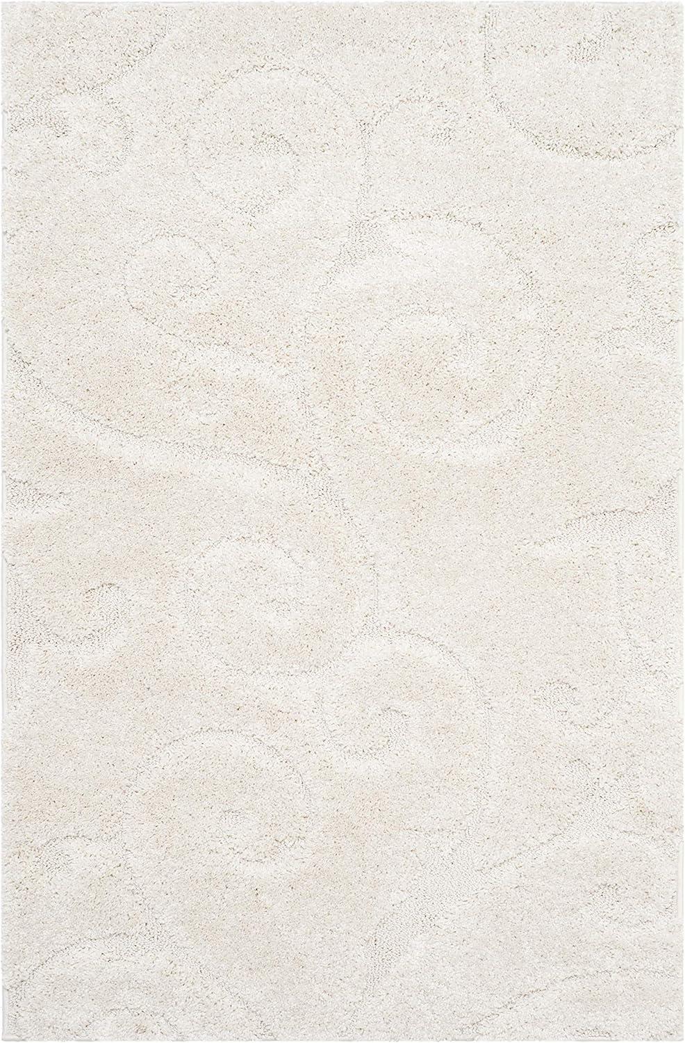 image:imageSAFAVIEH Area Rug 8x10 Florida Shag Collection Large Cream amp Blue Scroll Design NonShedding amp Easy to Clean HighLow Plush Pile Ideal for Living Room Bedroom Dining Space SG4551165Creme