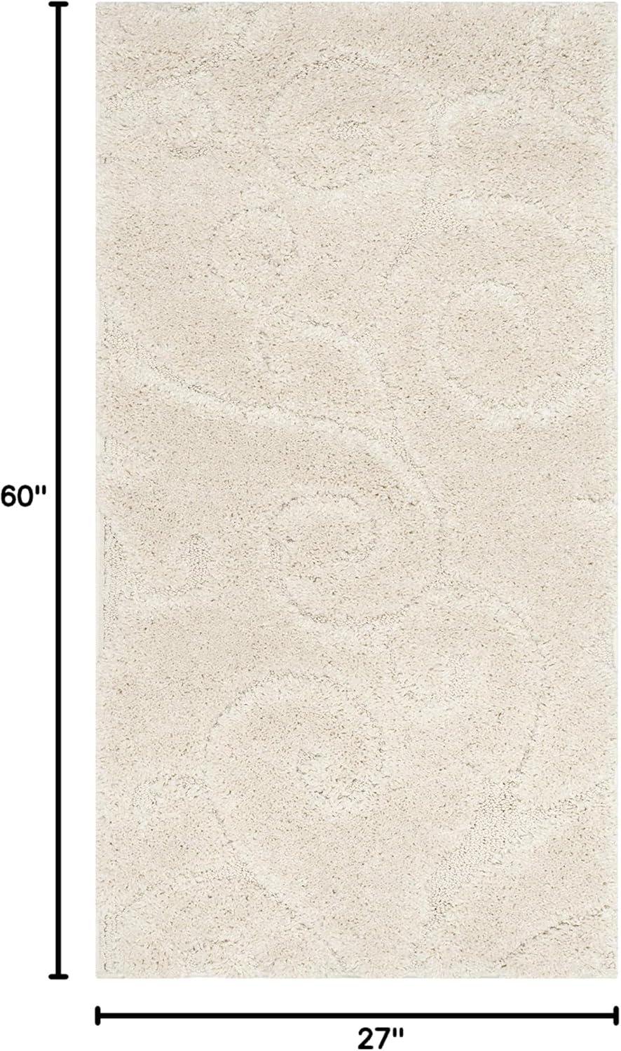 image:imageSAFAVIEH Area Rug 8x10 Florida Shag Collection Large Cream amp Blue Scroll Design NonShedding amp Easy to Clean HighLow Plush Pile Ideal for Living Room Bedroom Dining Space SG4551165Creme