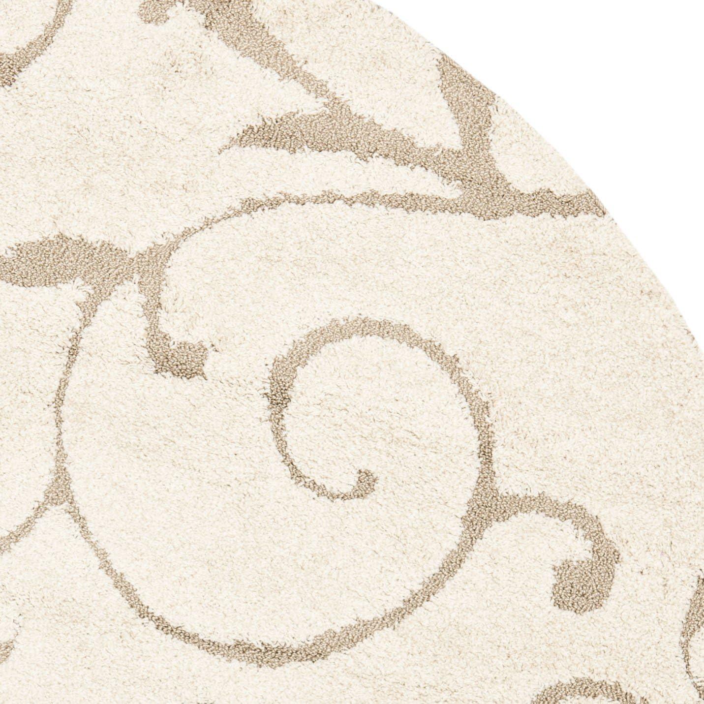 image:imageSAFAVIEH Area Rug 8x10 Florida Shag Collection Large Cream amp Blue Scroll Design NonShedding amp Easy to Clean HighLow Plush Pile Ideal for Living Room Bedroom Dining Space SG4551165CreamBeige