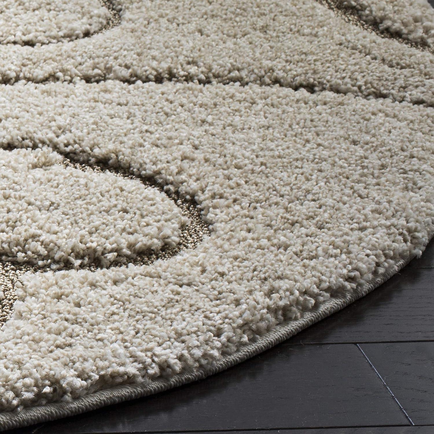 image:imageSAFAVIEH Area Rug 8x10 Florida Shag Collection Large Cream amp Blue Scroll Design NonShedding amp Easy to Clean HighLow Plush Pile Ideal for Living Room Bedroom Dining Space SG4551165Creme