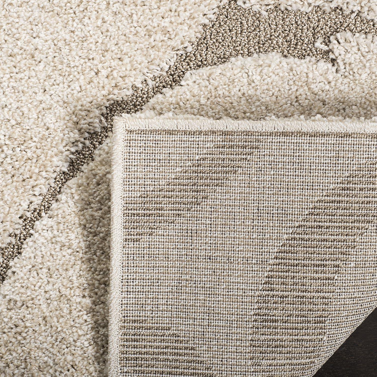 image:imageSAFAVIEH Area Rug 8x10 Florida Shag Collection Large Cream amp Blue Scroll Design NonShedding amp Easy to Clean HighLow Plush Pile Ideal for Living Room Bedroom Dining Space SG4551165CreamBeige