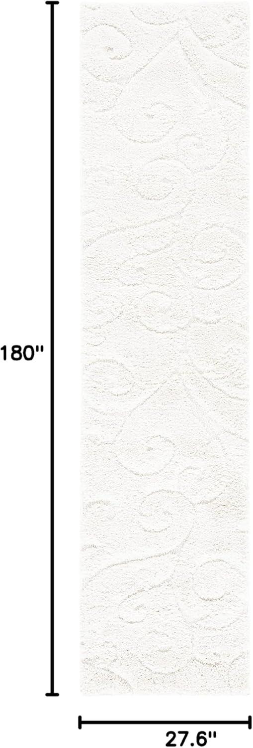 image:imageSAFAVIEH Area Rug 8x10 Florida Shag Collection Large Cream amp Blue Scroll Design NonShedding amp Easy to Clean HighLow Plush Pile Ideal for Living Room Bedroom Dining Space SG4551165Creme