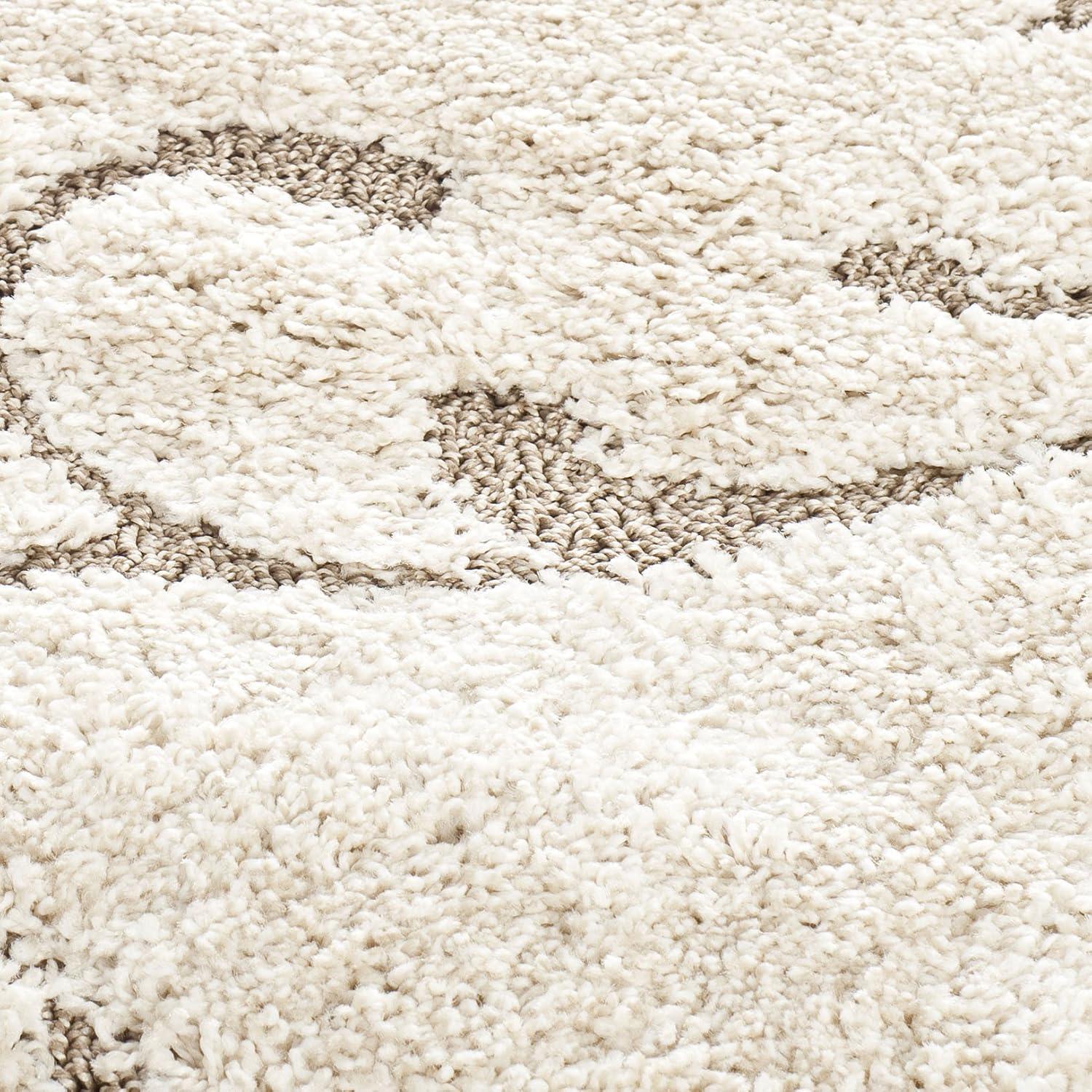 image:imageSAFAVIEH Area Rug 8x10 Florida Shag Collection Large Cream amp Blue Scroll Design NonShedding amp Easy to Clean HighLow Plush Pile Ideal for Living Room Bedroom Dining Space SG4551165CreamBeige
