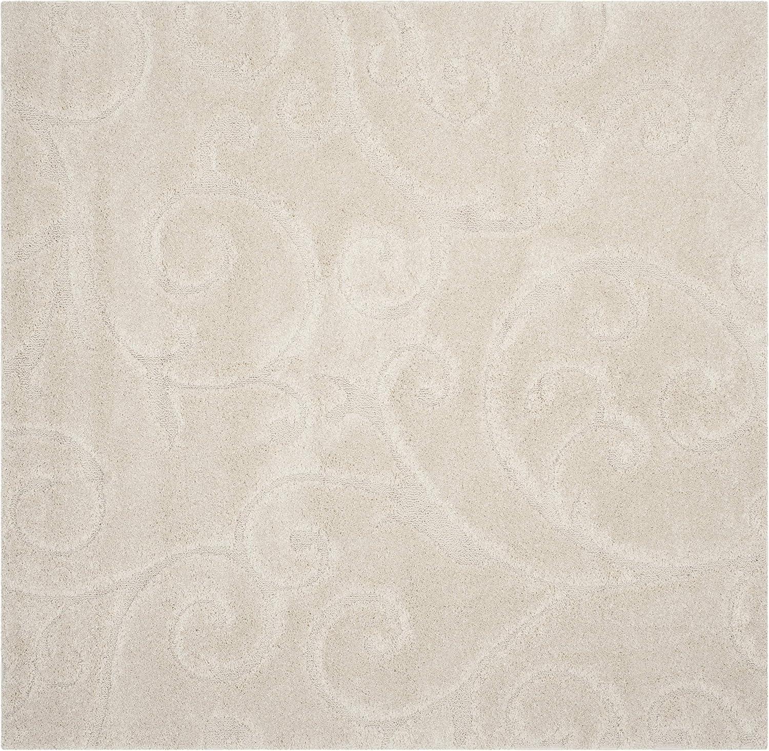image:imageSAFAVIEH Area Rug 8x10 Florida Shag Collection Large Cream amp Blue Scroll Design NonShedding amp Easy to Clean HighLow Plush Pile Ideal for Living Room Bedroom Dining Space SG4551165Creme