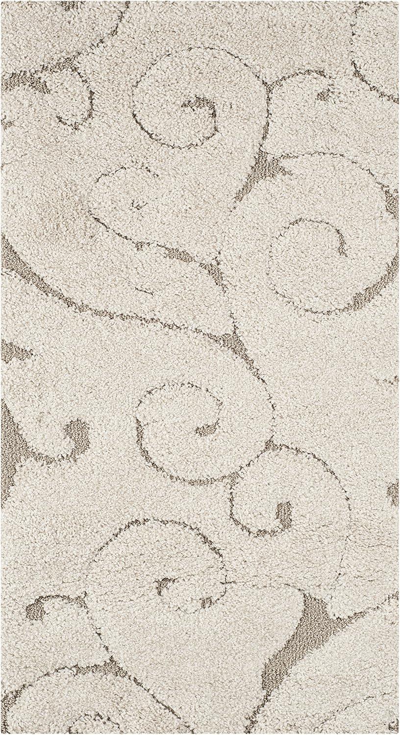 image:imageSAFAVIEH Area Rug 8x10 Florida Shag Collection Large Cream amp Blue Scroll Design NonShedding amp Easy to Clean HighLow Plush Pile Ideal for Living Room Bedroom Dining Space SG4551165CreamBeige