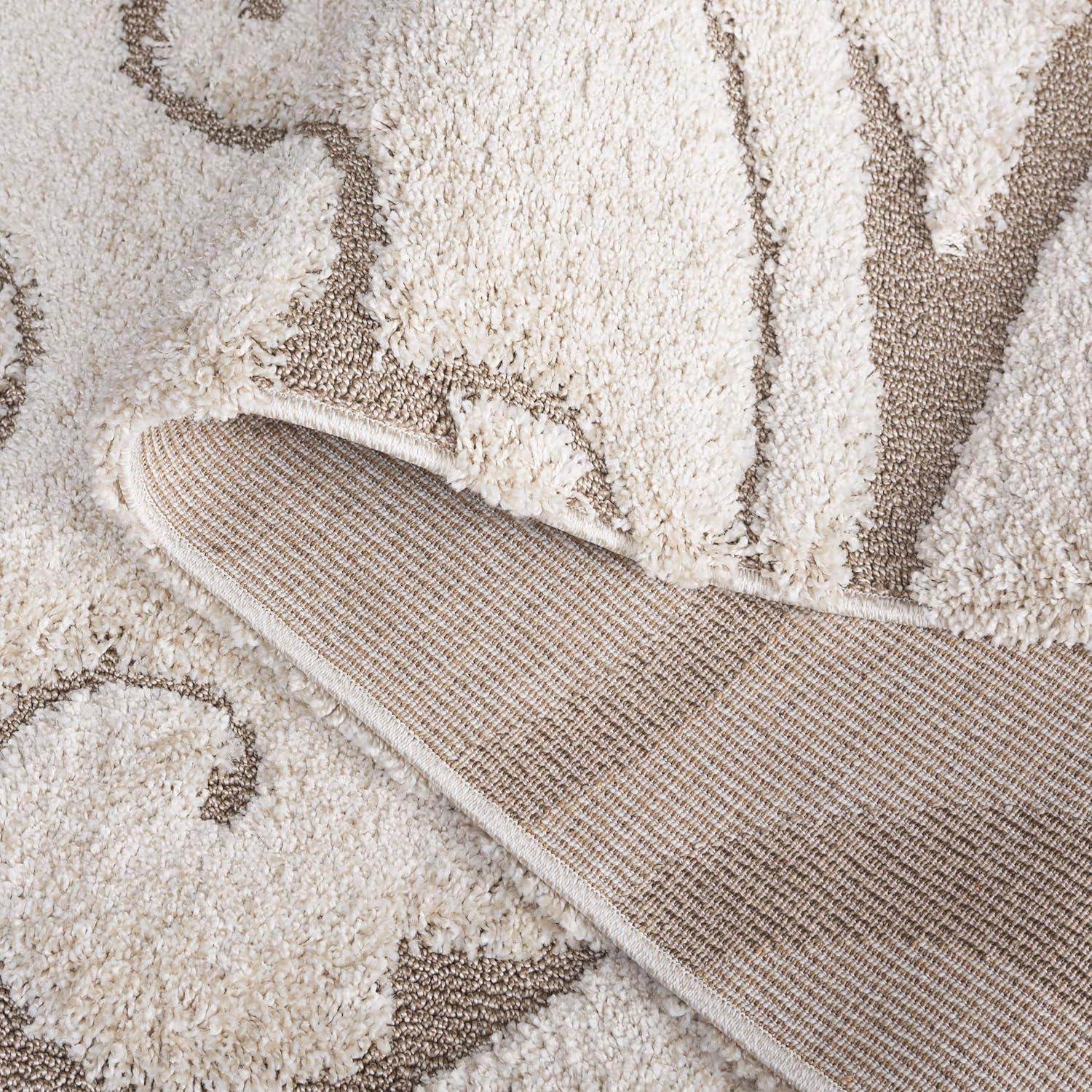 image:imageSAFAVIEH Area Rug 8x10 Florida Shag Collection Large Cream amp Blue Scroll Design NonShedding amp Easy to Clean HighLow Plush Pile Ideal for Living Room Bedroom Dining Space SG4551165CreamBeige
