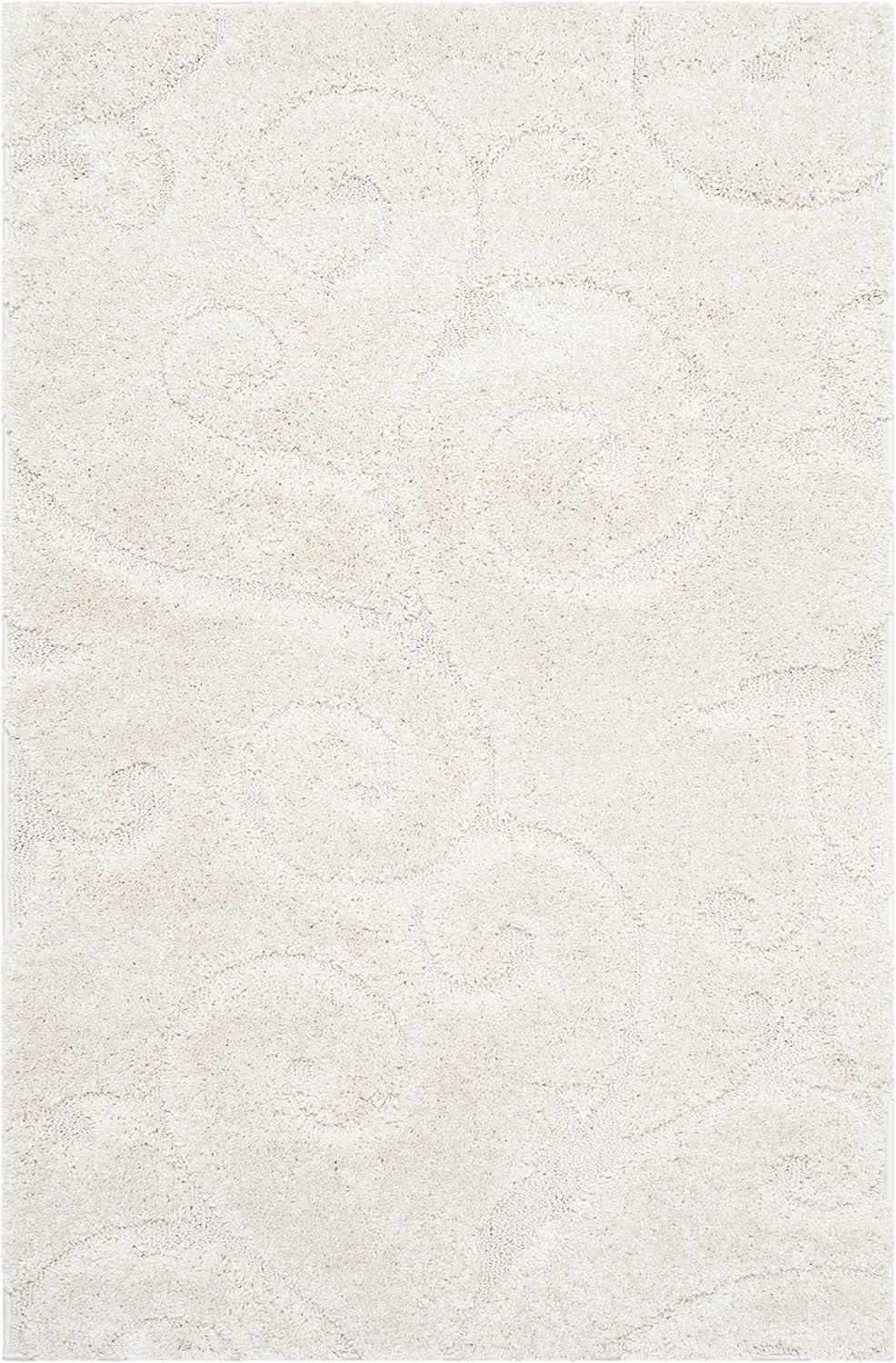 image:imageSAFAVIEH Area Rug 8x10 Florida Shag Collection Large Cream amp Blue Scroll Design NonShedding amp Easy to Clean HighLow Plush Pile Ideal for Living Room Bedroom Dining Space SG4551165Creme