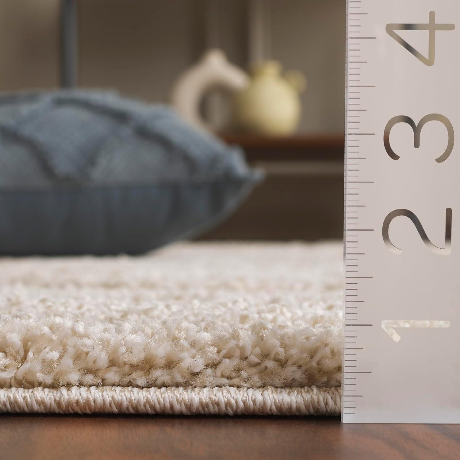 image:imageSAFAVIEH Area Rug 8x10 Florida Shag Collection Large Cream amp Blue Scroll Design NonShedding amp Easy to Clean HighLow Plush Pile Ideal for Living Room Bedroom Dining Space SG4551165CreamBeige