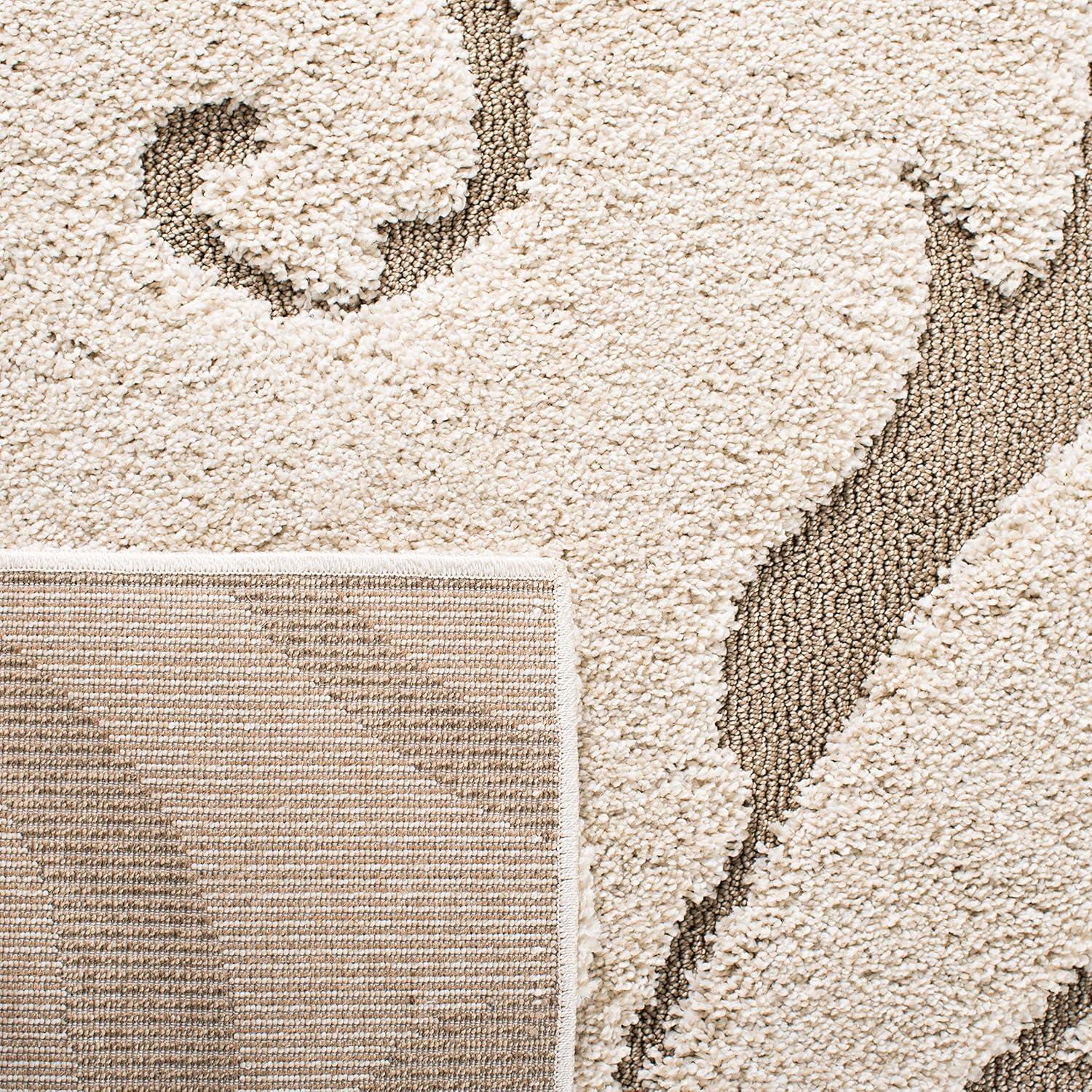 image:imageSAFAVIEH Area Rug 8x10 Florida Shag Collection Large Cream amp Blue Scroll Design NonShedding amp Easy to Clean HighLow Plush Pile Ideal for Living Room Bedroom Dining Space SG4551165CreamBeige