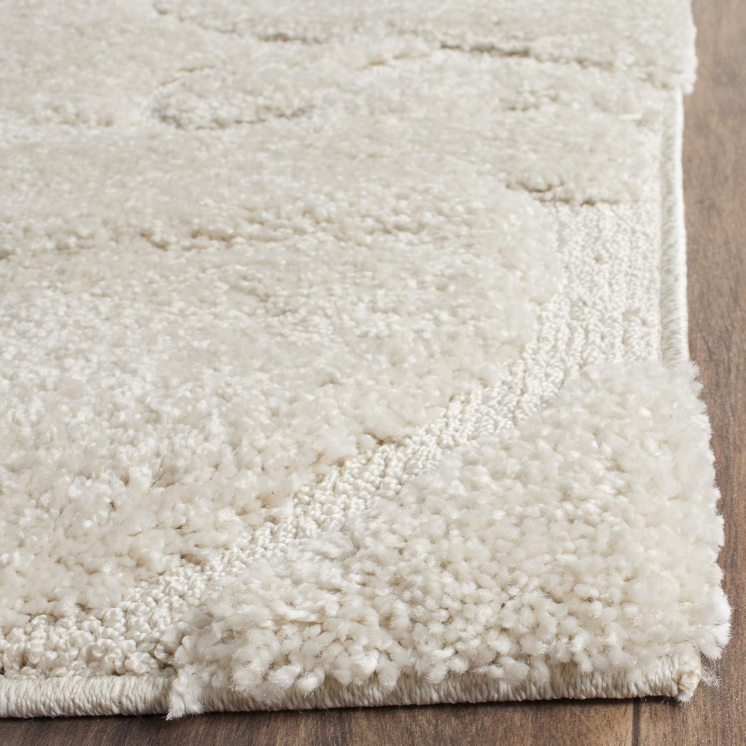 image:imageSAFAVIEH Area Rug 8x10 Florida Shag Collection Large Cream amp Blue Scroll Design NonShedding amp Easy to Clean HighLow Plush Pile Ideal for Living Room Bedroom Dining Space SG4551165Creme