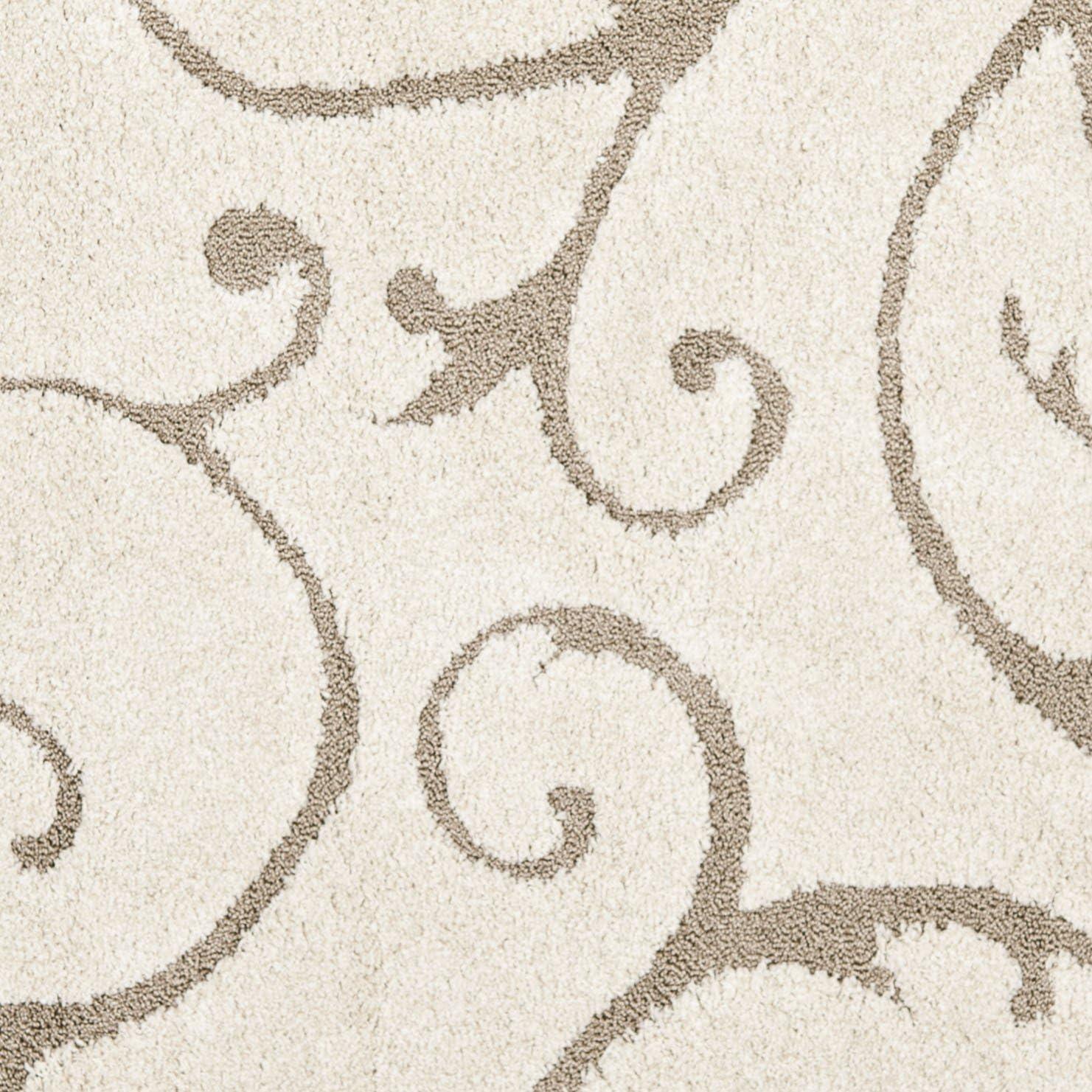 image:imageSAFAVIEH Area Rug 8x10 Florida Shag Collection Large Cream amp Blue Scroll Design NonShedding amp Easy to Clean HighLow Plush Pile Ideal for Living Room Bedroom Dining Space SG4551165CreamBeige