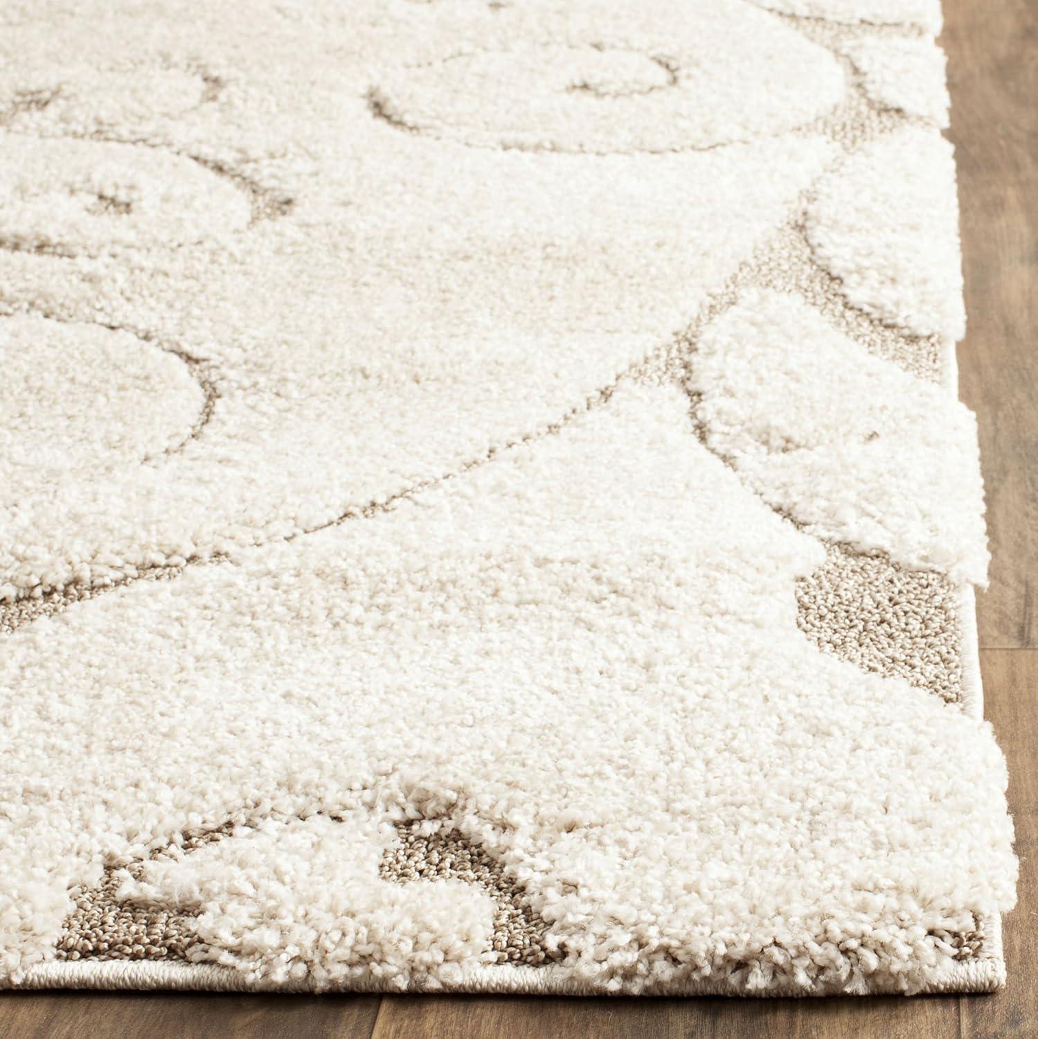 image:imageSAFAVIEH Area Rug 8x10 Florida Shag Collection Large Cream amp Blue Scroll Design NonShedding amp Easy to Clean HighLow Plush Pile Ideal for Living Room Bedroom Dining Space SG4551165CreamBeige