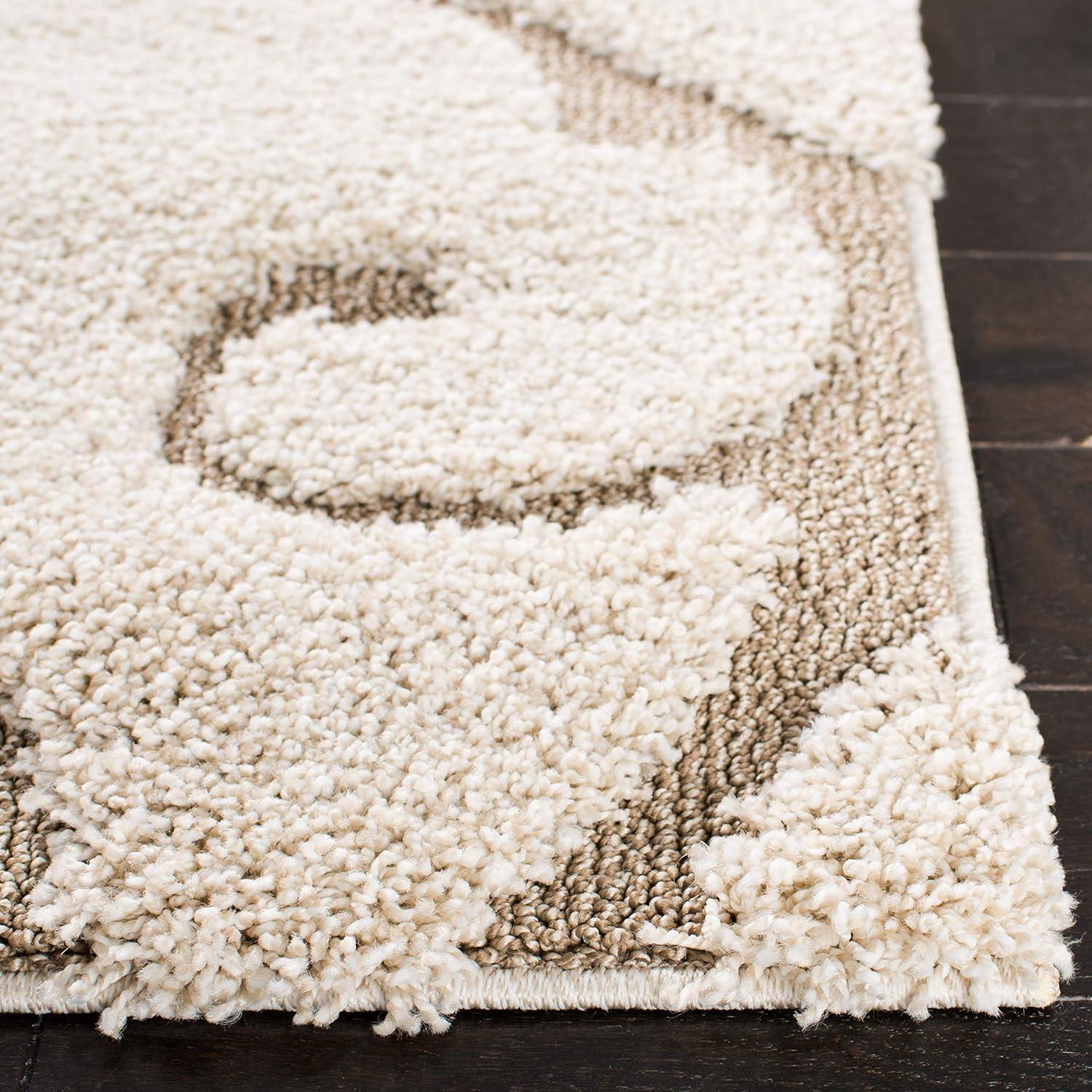 image:imageSAFAVIEH Area Rug 8x10 Florida Shag Collection Large Cream amp Blue Scroll Design NonShedding amp Easy to Clean HighLow Plush Pile Ideal for Living Room Bedroom Dining Space SG4551165CreamBeige