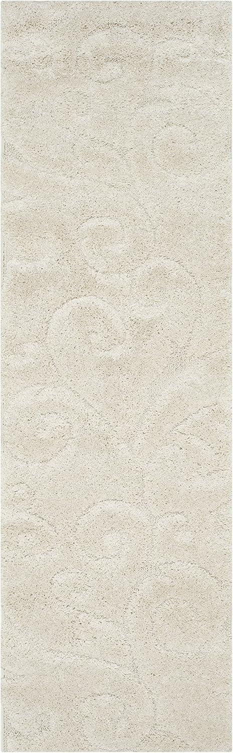 image:imageSAFAVIEH Area Rug 8x10 Florida Shag Collection Large Cream amp Blue Scroll Design NonShedding amp Easy to Clean HighLow Plush Pile Ideal for Living Room Bedroom Dining Space SG4551165Creme