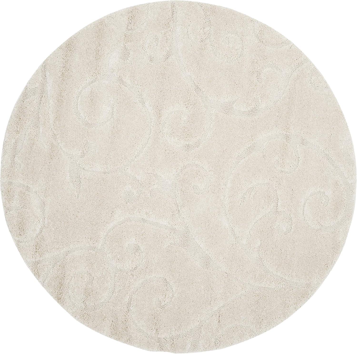 image:imageSAFAVIEH Area Rug 8x10 Florida Shag Collection Large Cream amp Blue Scroll Design NonShedding amp Easy to Clean HighLow Plush Pile Ideal for Living Room Bedroom Dining Space SG4551165Creme