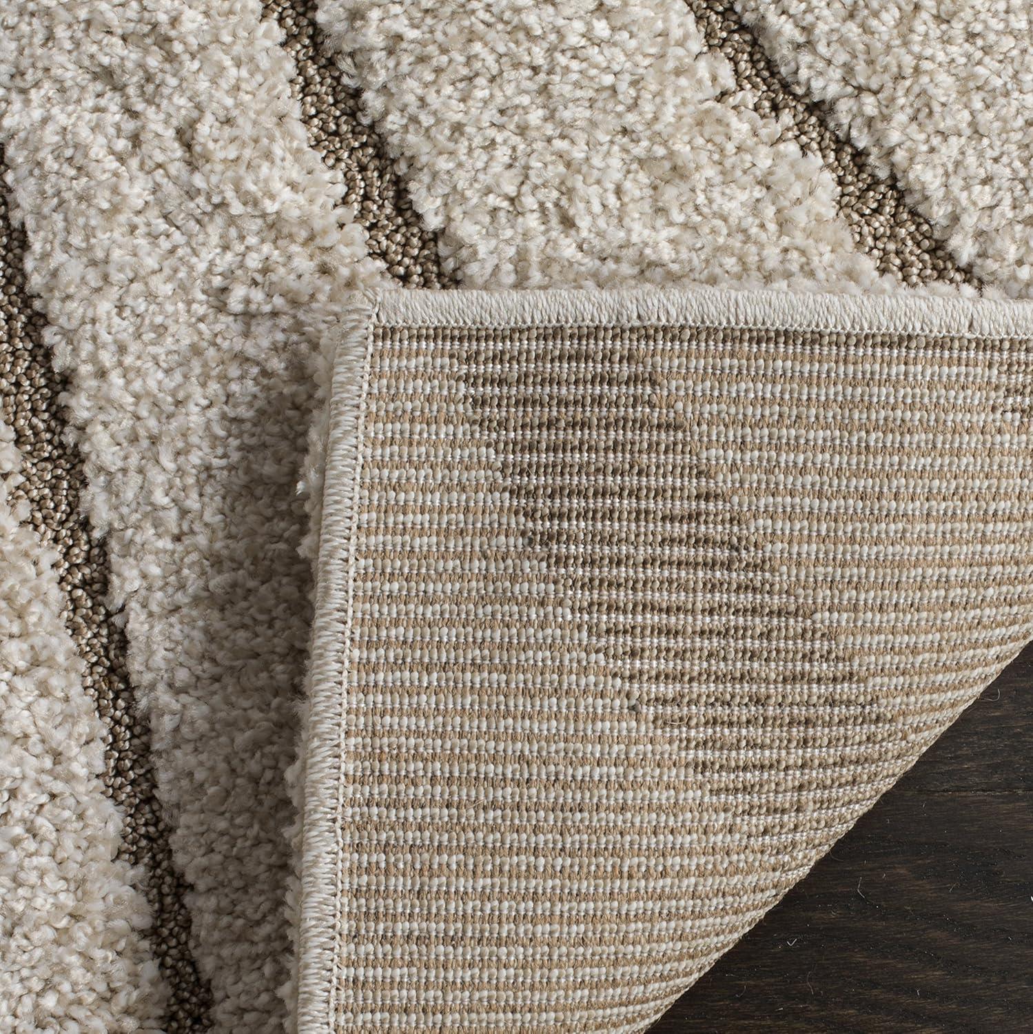 image:imageSAFAVIEH Area Rug 8x10 Florida Shag Collection Large Grey amp Grey NonShedding amp Easy Cleaning Plush Thick Pile Ideal for Living Room Bedroom Dining Space SG471080CreamBeige