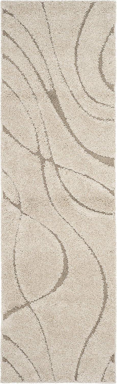 image:imageSAFAVIEH Area Rug 8x10 Florida Shag Collection Large Grey amp Grey NonShedding amp Easy Cleaning Plush Thick Pile Ideal for Living Room Bedroom Dining Space SG471080CreamBeige