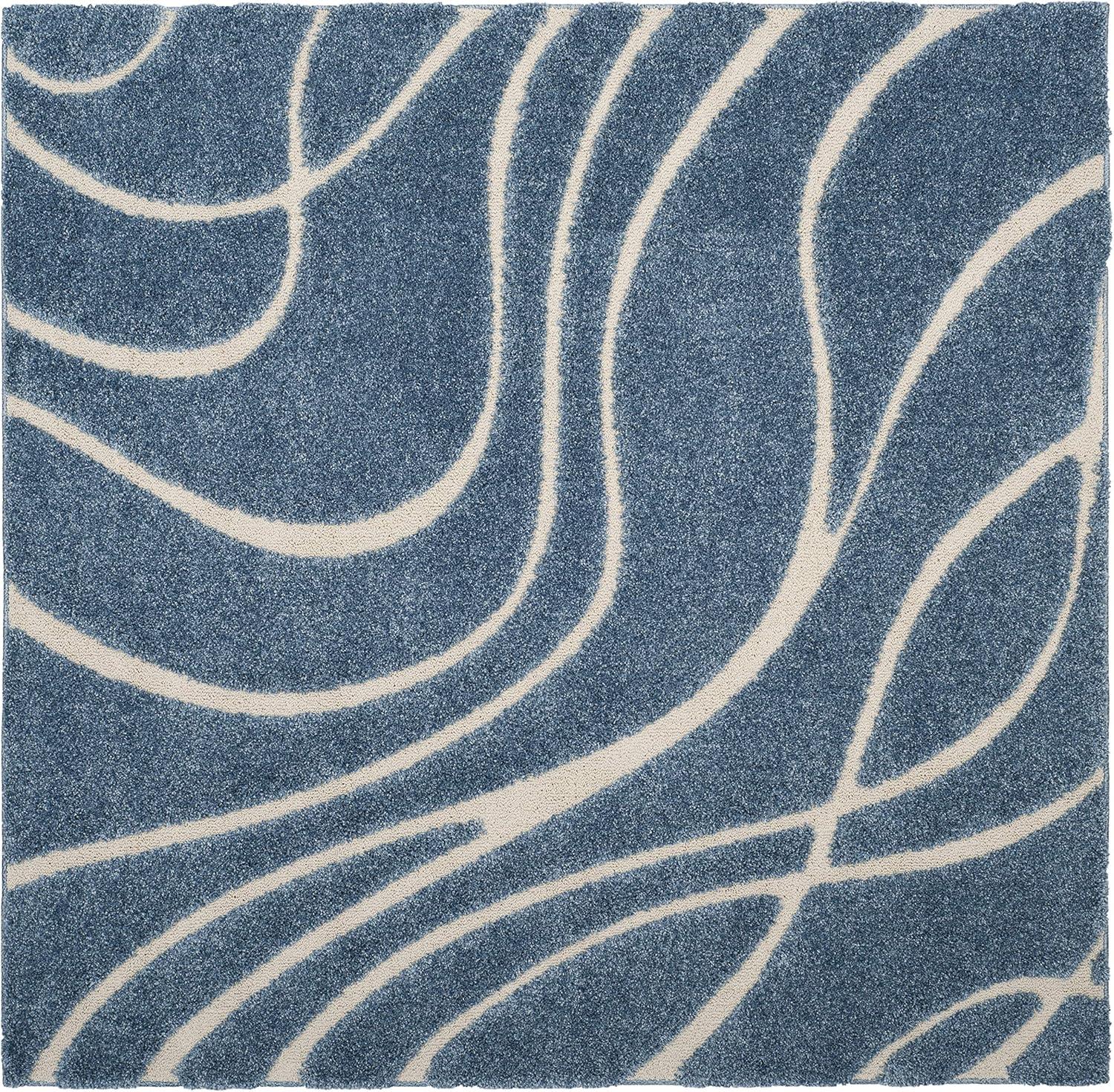 image:imageSAFAVIEH Area Rug 8x10 Florida Shag Collection Large Grey amp Grey NonShedding amp Easy Cleaning Plush Thick Pile Ideal for Living Room Bedroom Dining Space SG471080Light BlueCream