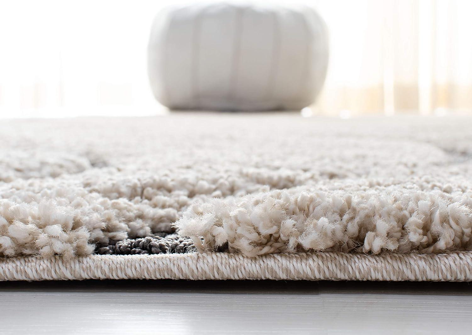 image:imageSAFAVIEH Area Rug 8x10 Florida Shag Collection Large Grey amp Grey NonShedding amp Easy Cleaning Plush Thick Pile Ideal for Living Room Bedroom Dining Space SG471080CreamGrey