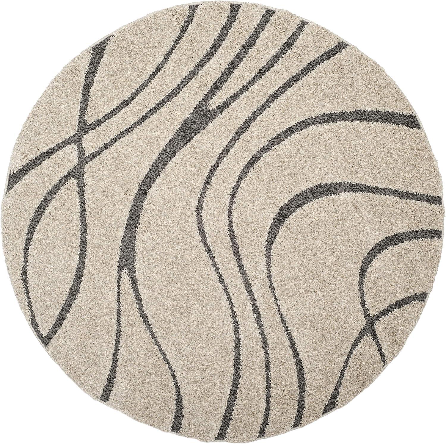 image:imageSAFAVIEH Area Rug 8x10 Florida Shag Collection Large Grey amp Grey NonShedding amp Easy Cleaning Plush Thick Pile Ideal for Living Room Bedroom Dining Space SG471080CreamGrey