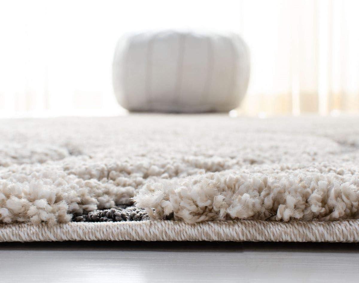 image:imageSAFAVIEH Area Rug 8x10 Florida Shag Collection Large Grey amp Grey NonShedding amp Easy Cleaning Plush Thick Pile Ideal for Living Room Bedroom Dining Space SG471080CreamGrey