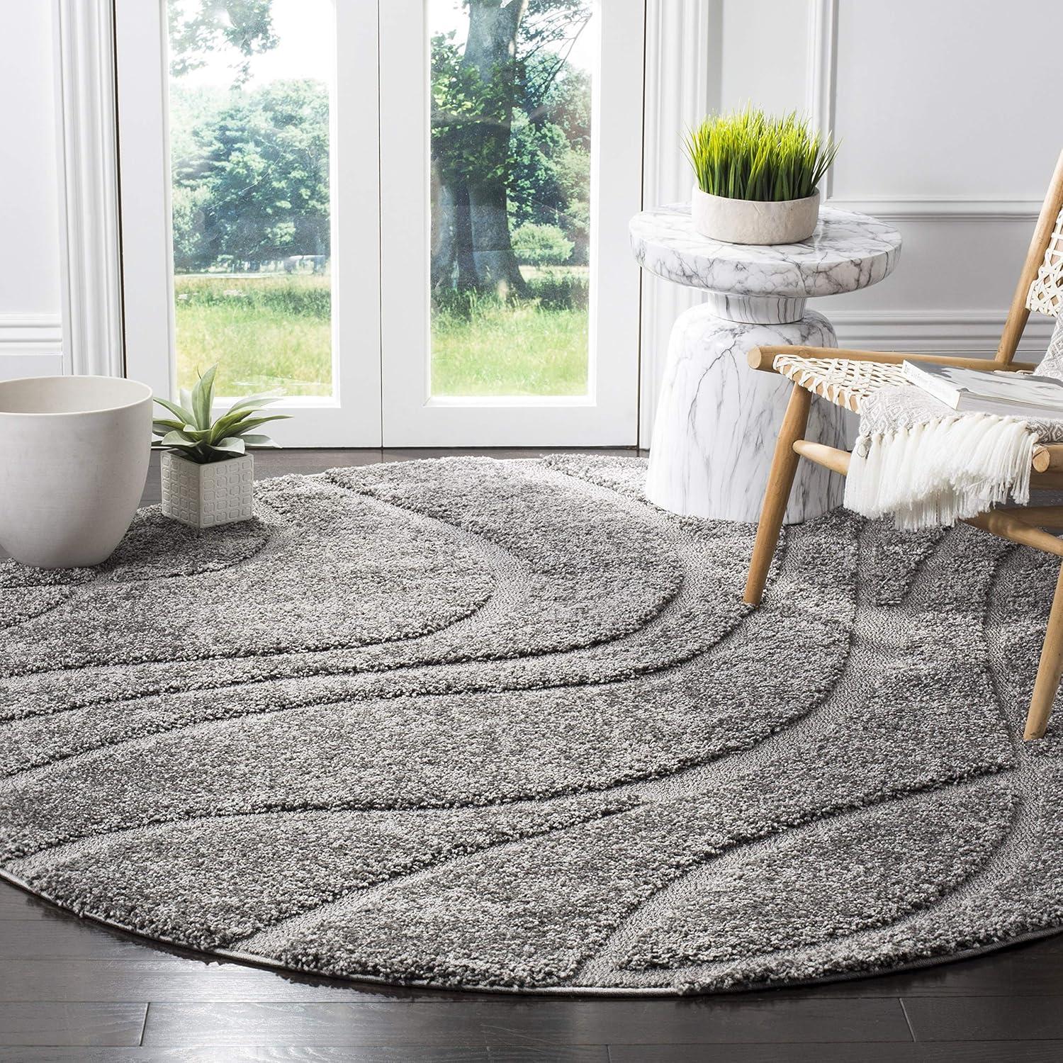 image:imageSAFAVIEH Area Rug 8x10 Florida Shag Collection Large Grey amp Grey NonShedding amp Easy Cleaning Plush Thick Pile Ideal for Living Room Bedroom Dining Space SG471080Grey