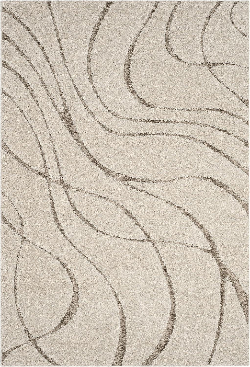 image:imageSAFAVIEH Area Rug 8x10 Florida Shag Collection Large Grey amp Grey NonShedding amp Easy Cleaning Plush Thick Pile Ideal for Living Room Bedroom Dining Space SG471080CreamBeige