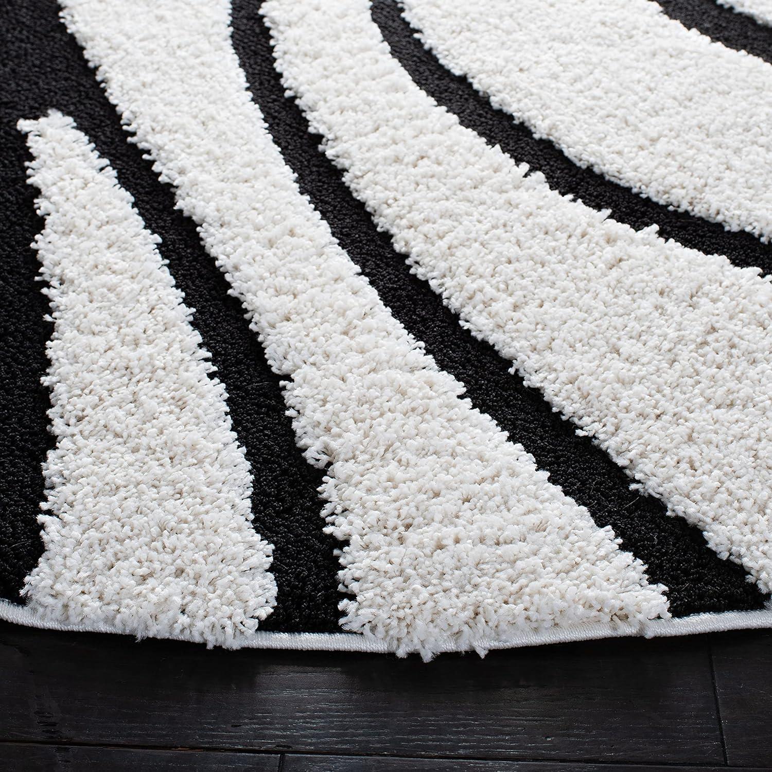 image:imageSAFAVIEH Area Rug 8x10 Florida Shag Collection Large Grey amp Grey NonShedding amp Easy Cleaning Plush Thick Pile Ideal for Living Room Bedroom Dining Space SG471080IvoryBlack
