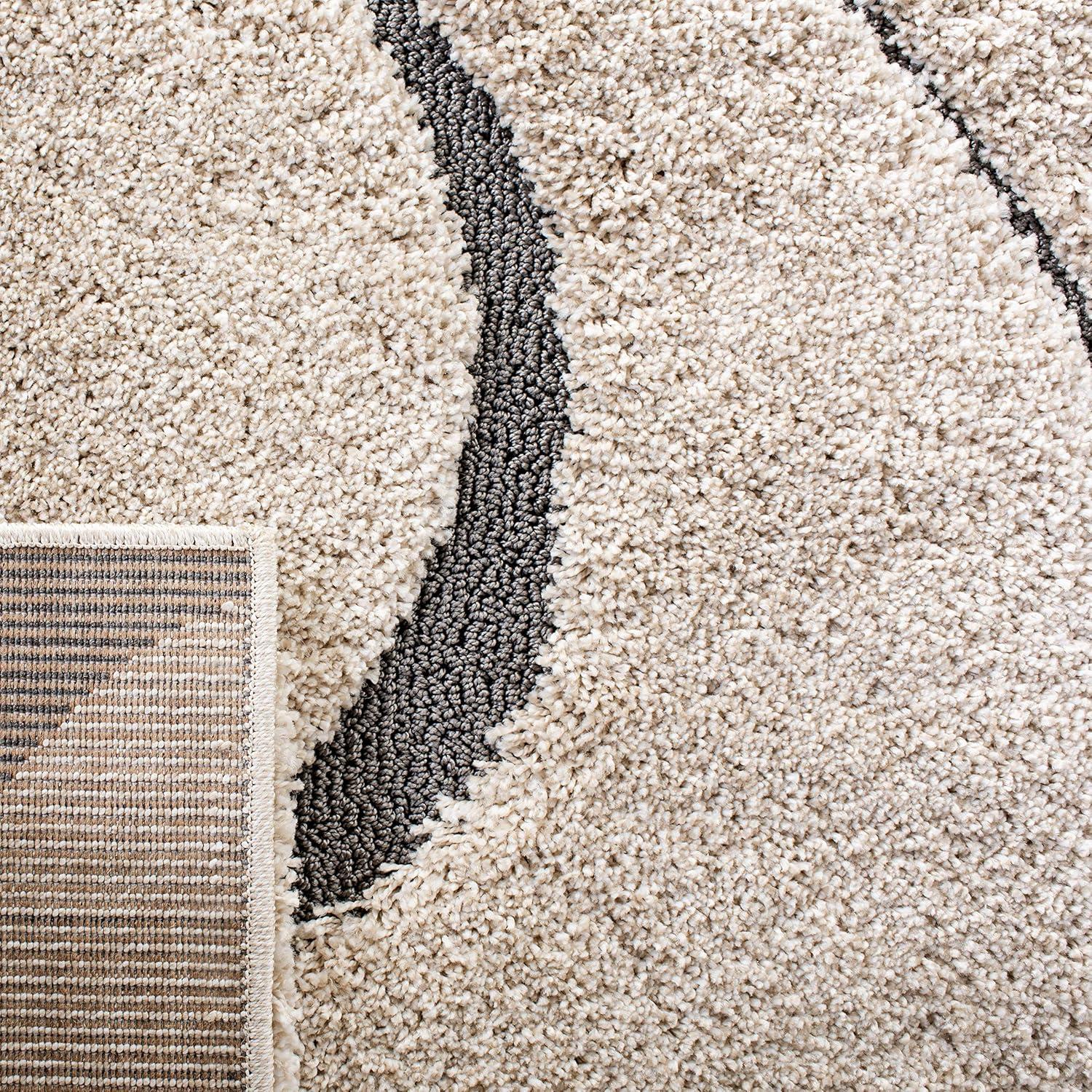 image:imageSAFAVIEH Area Rug 8x10 Florida Shag Collection Large Grey amp Grey NonShedding amp Easy Cleaning Plush Thick Pile Ideal for Living Room Bedroom Dining Space SG471080CreamGrey