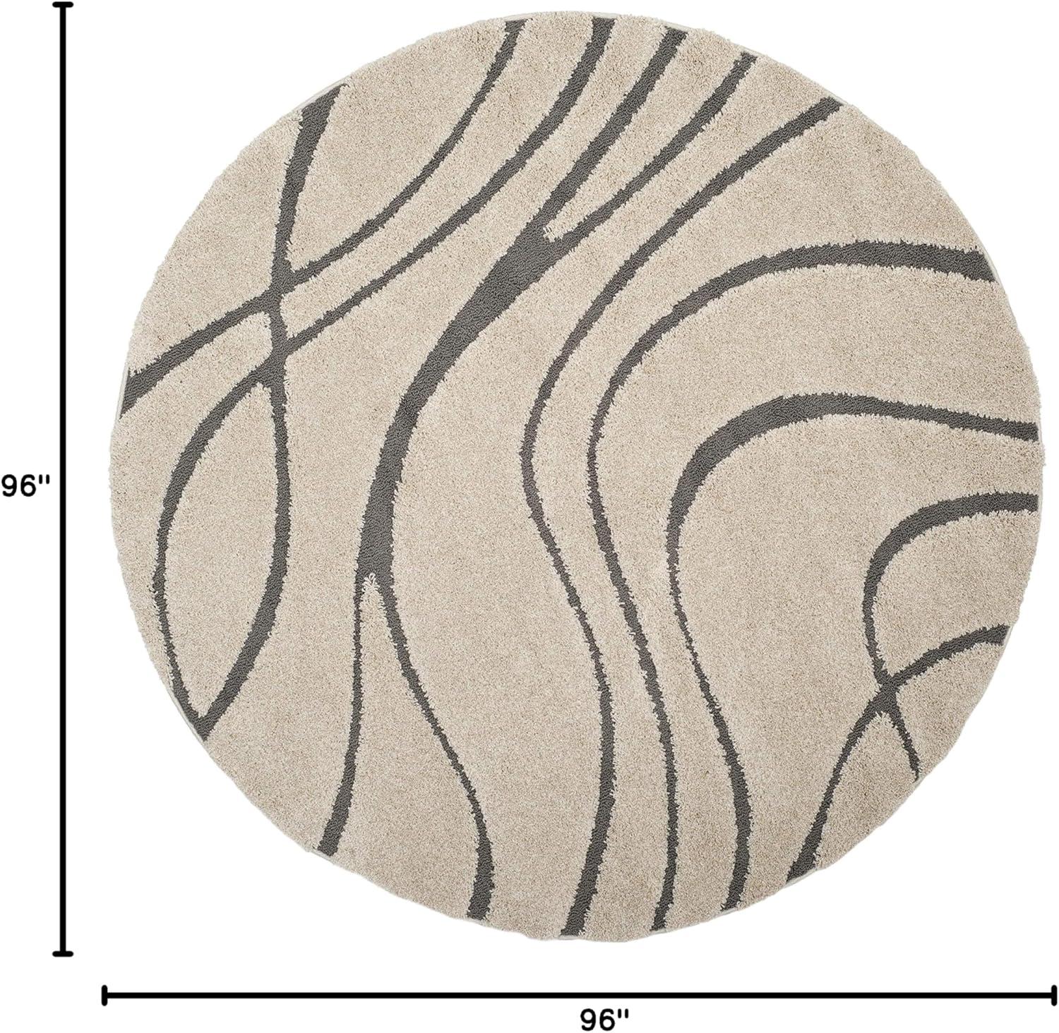 image:imageSAFAVIEH Area Rug 8x10 Florida Shag Collection Large Grey amp Grey NonShedding amp Easy Cleaning Plush Thick Pile Ideal for Living Room Bedroom Dining Space SG471080CreamGrey