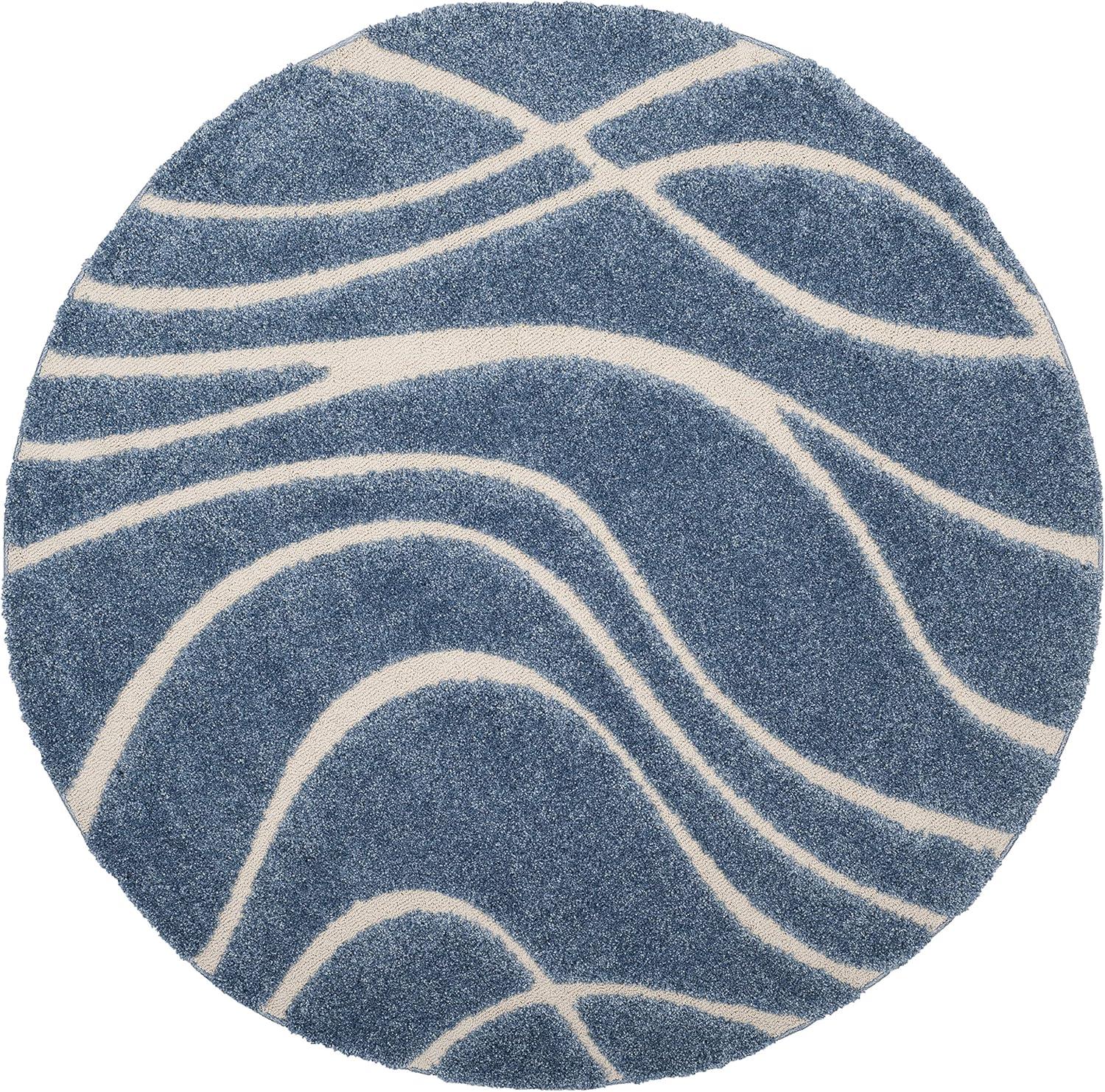 image:imageSAFAVIEH Area Rug 8x10 Florida Shag Collection Large Grey amp Grey NonShedding amp Easy Cleaning Plush Thick Pile Ideal for Living Room Bedroom Dining Space SG471080Light BlueCream