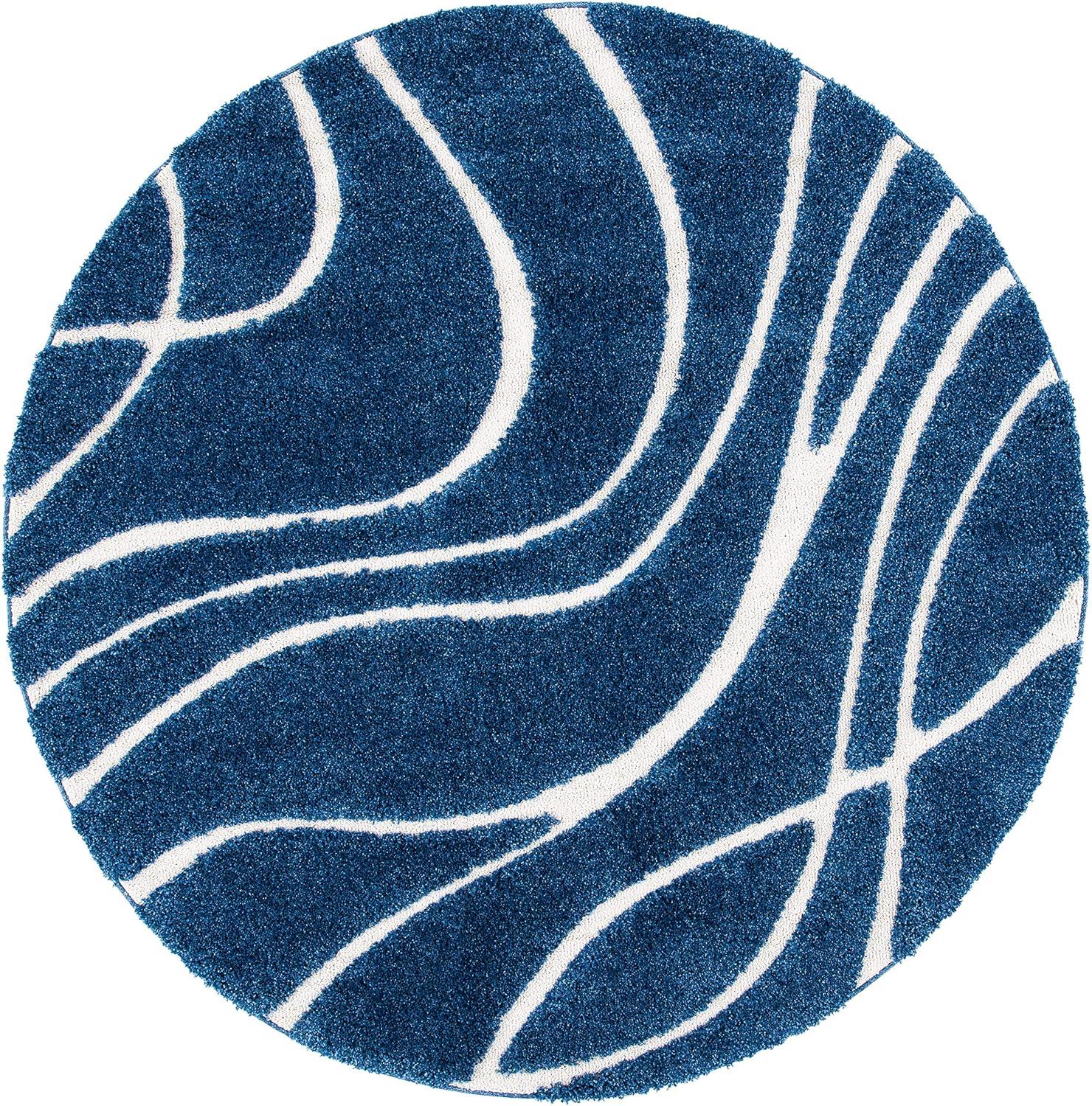 image:imageSAFAVIEH Area Rug 8x10 Florida Shag Collection Large Grey amp Grey NonShedding amp Easy Cleaning Plush Thick Pile Ideal for Living Room Bedroom Dining Space SG471080NavyIvory