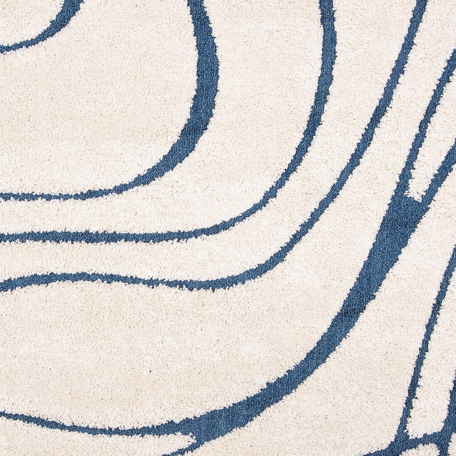 image:imageSAFAVIEH Area Rug 8x10 Florida Shag Collection Large Grey amp Grey NonShedding amp Easy Cleaning Plush Thick Pile Ideal for Living Room Bedroom Dining Space SG471080CreamBlue