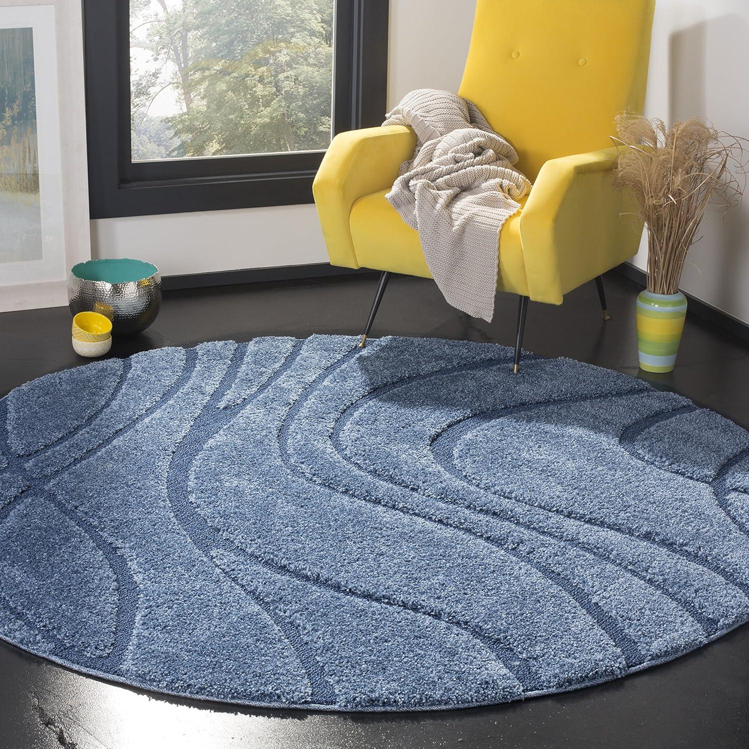 image:imageSAFAVIEH Area Rug 8x10 Florida Shag Collection Large Grey amp Grey NonShedding amp Easy Cleaning Plush Thick Pile Ideal for Living Room Bedroom Dining Space SG471080Light BlueBlue