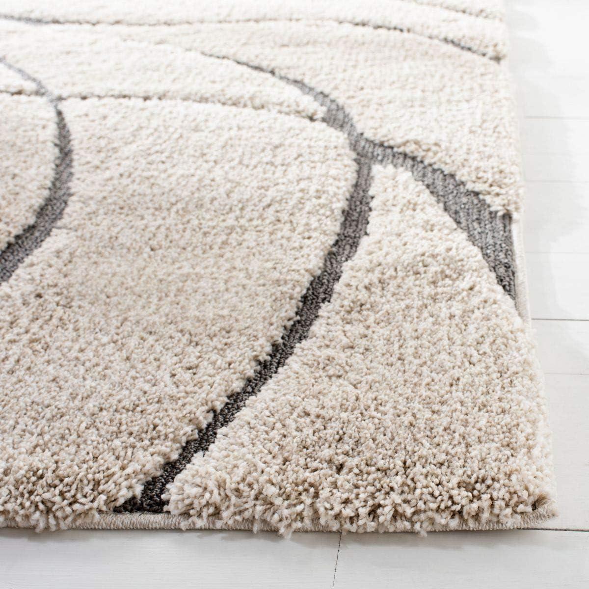 image:imageSAFAVIEH Area Rug 8x10 Florida Shag Collection Large Grey amp Grey NonShedding amp Easy Cleaning Plush Thick Pile Ideal for Living Room Bedroom Dining Space SG471080CreamGrey
