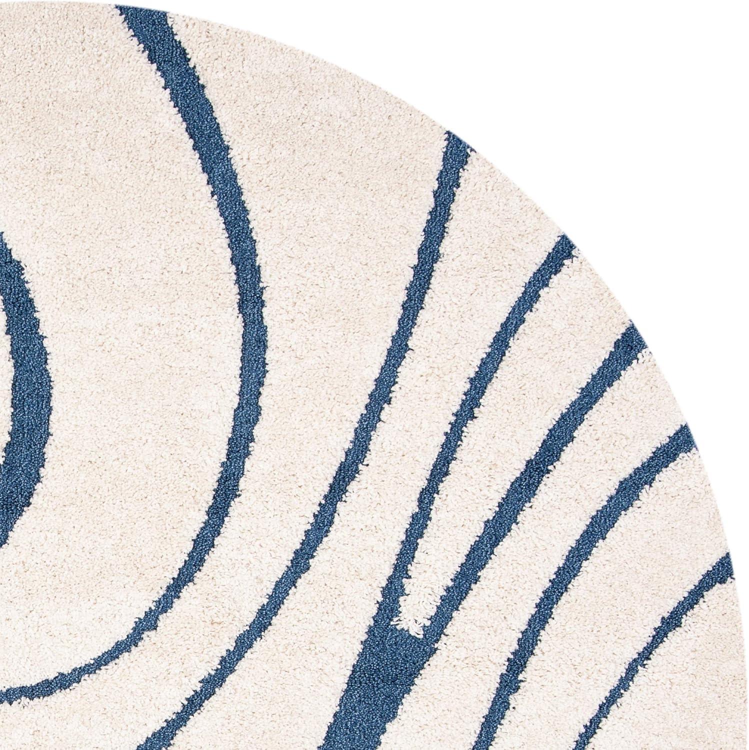 image:imageSAFAVIEH Area Rug 8x10 Florida Shag Collection Large Grey amp Grey NonShedding amp Easy Cleaning Plush Thick Pile Ideal for Living Room Bedroom Dining Space SG471080CreamBlue