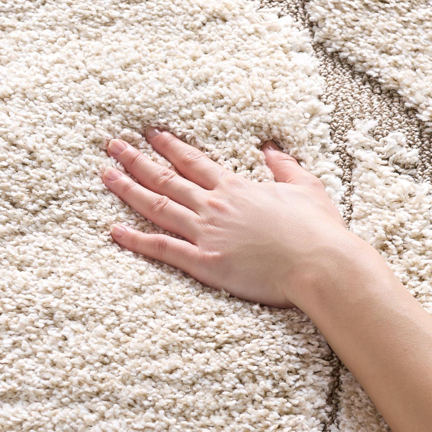 image:imageSAFAVIEH Area Rug 8x10 Florida Shag Collection Large Grey amp Grey NonShedding amp Easy Cleaning Plush Thick Pile Ideal for Living Room Bedroom Dining Space SG471080CreamBeige