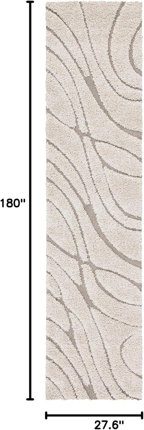 image:imageSAFAVIEH Area Rug 8x10 Florida Shag Collection Large Grey amp Grey NonShedding amp Easy Cleaning Plush Thick Pile Ideal for Living Room Bedroom Dining Space SG471080CreamBeige
