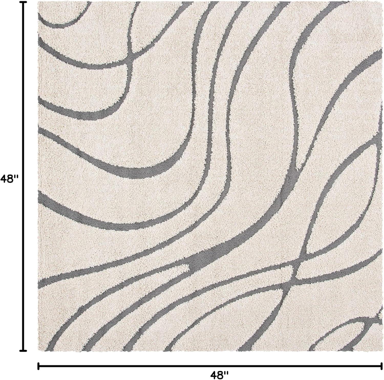 image:imageSAFAVIEH Area Rug 8x10 Florida Shag Collection Large Grey amp Grey NonShedding amp Easy Cleaning Plush Thick Pile Ideal for Living Room Bedroom Dining Space SG471080CreamGrey