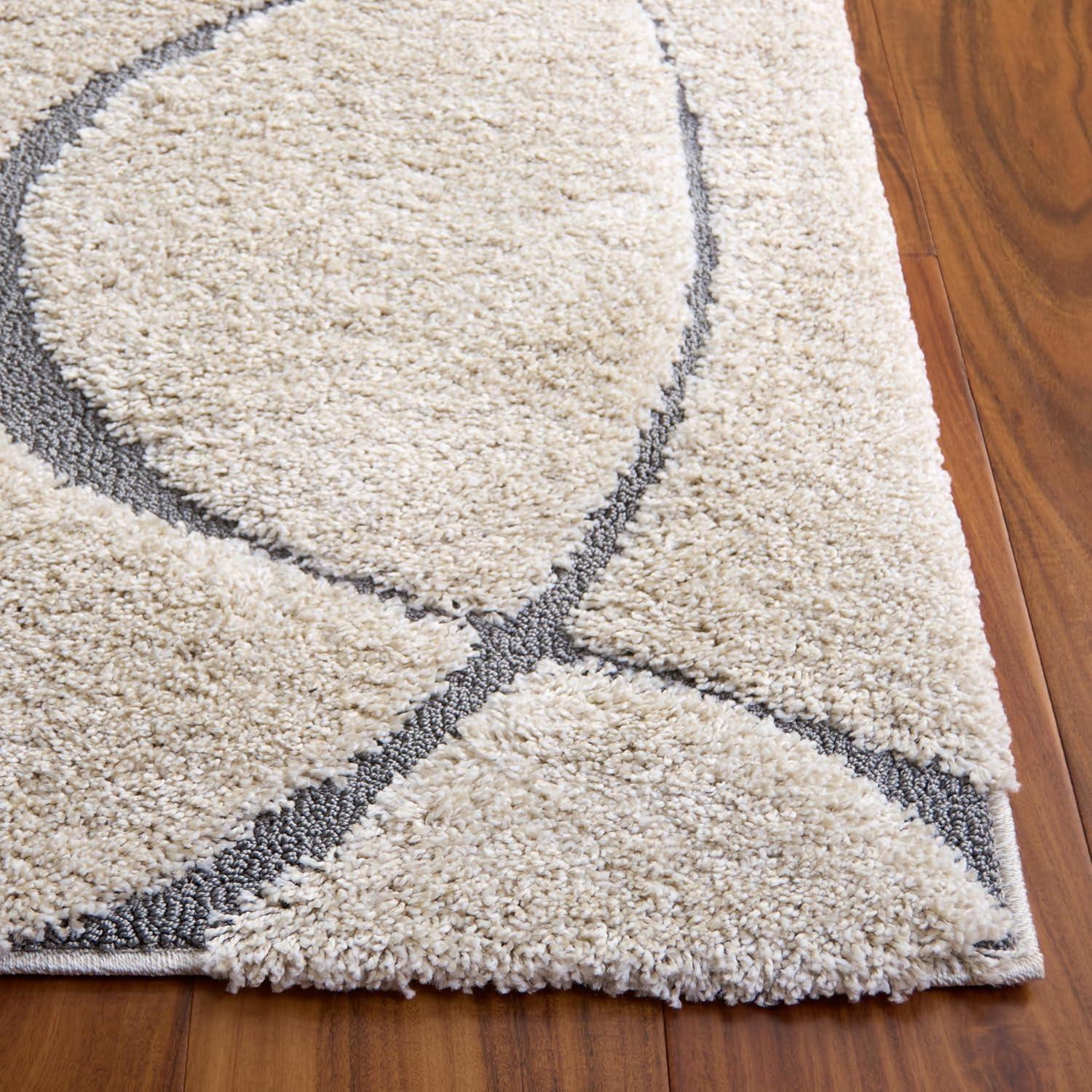 image:imageSAFAVIEH Area Rug 8x10 Florida Shag Collection Large Grey amp Grey NonShedding amp Easy Cleaning Plush Thick Pile Ideal for Living Room Bedroom Dining Space SG471080CreamGrey