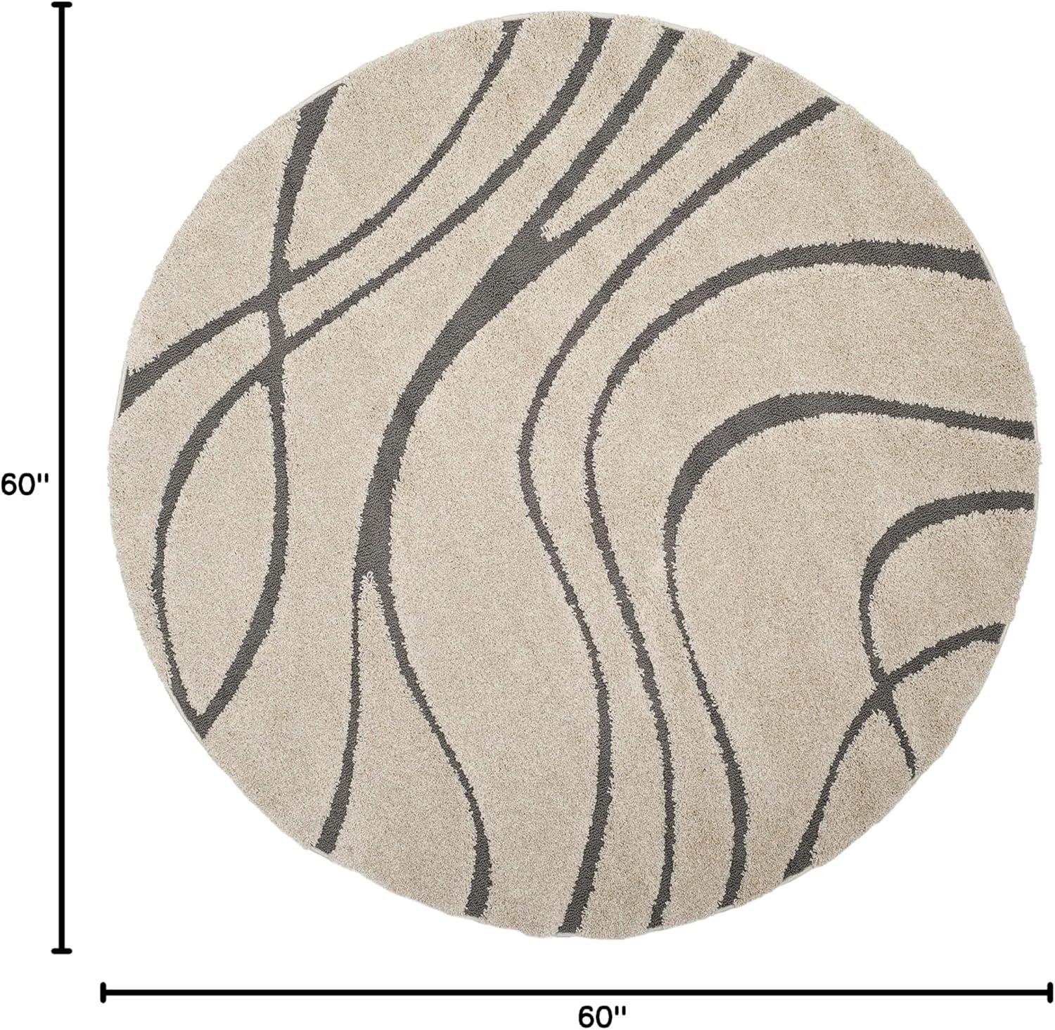 image:imageSAFAVIEH Area Rug 8x10 Florida Shag Collection Large Grey amp Grey NonShedding amp Easy Cleaning Plush Thick Pile Ideal for Living Room Bedroom Dining Space SG471080CreamGrey
