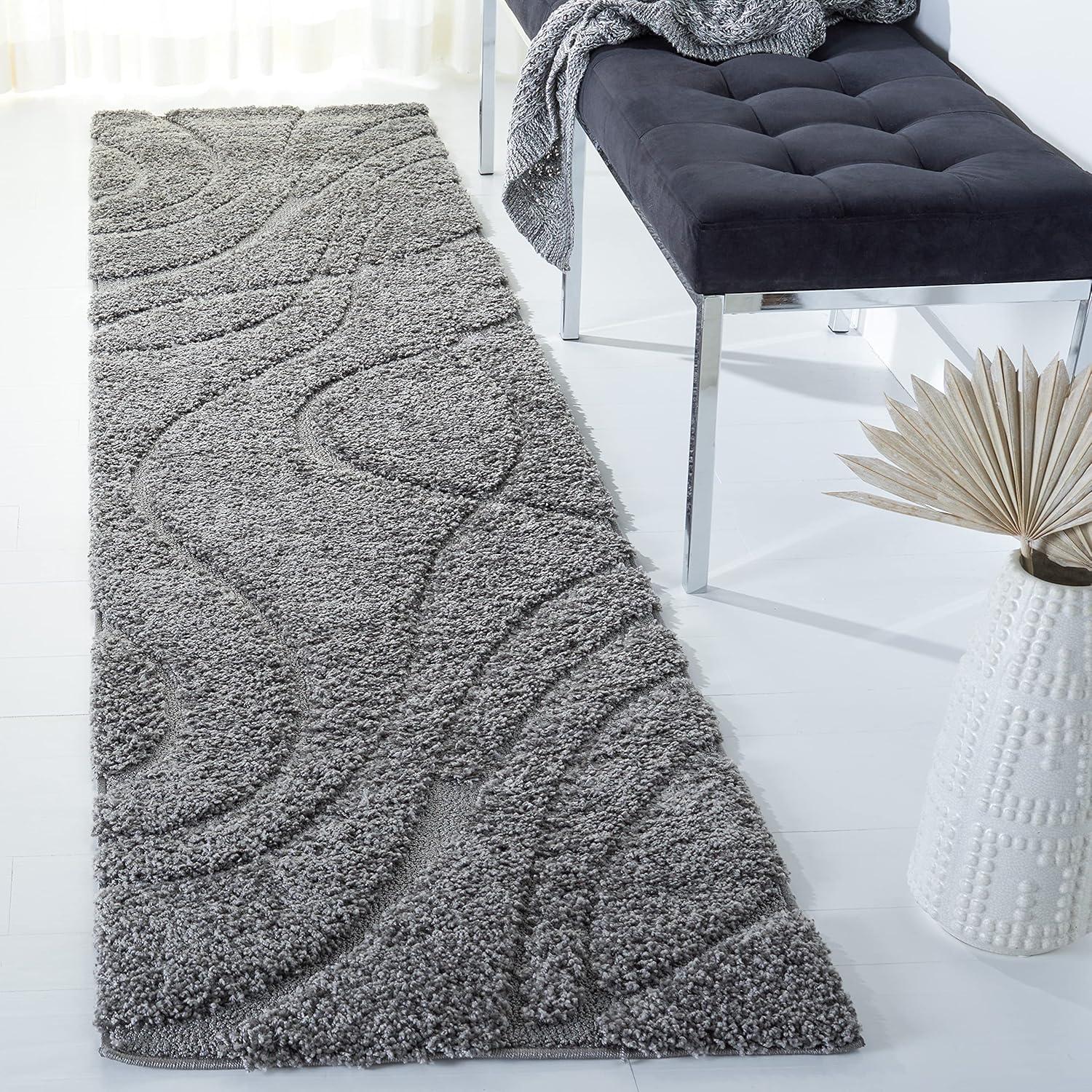 image:imageSAFAVIEH Area Rug 8x10 Florida Shag Collection Large Grey amp Grey NonShedding amp Easy Cleaning Plush Thick Pile Ideal for Living Room Bedroom Dining Space SG471080Grey