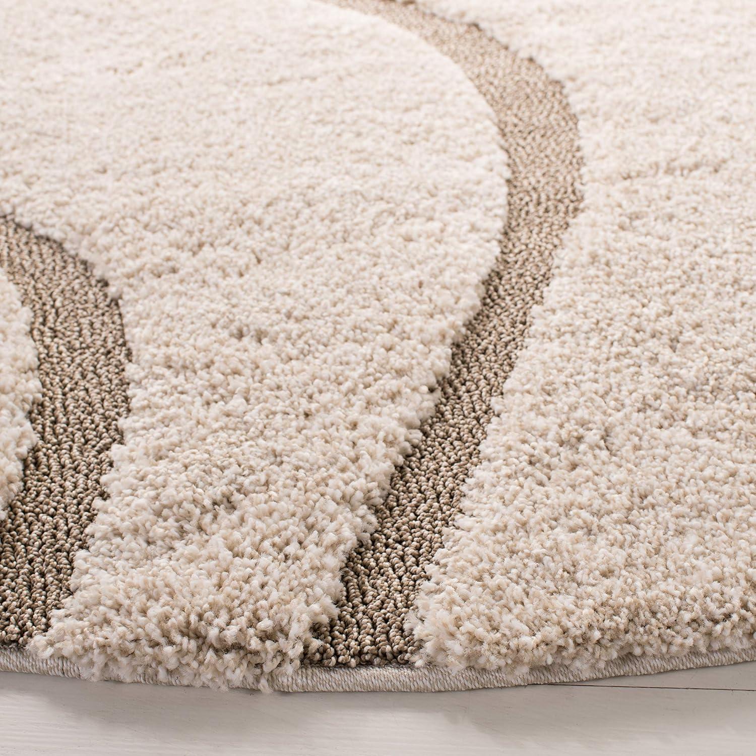 image:imageSAFAVIEH Area Rug 8x10 Florida Shag Collection Large Grey amp Grey NonShedding amp Easy Cleaning Plush Thick Pile Ideal for Living Room Bedroom Dining Space SG471080CreamBeige