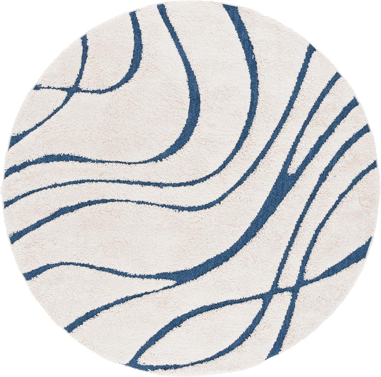 image:imageSAFAVIEH Area Rug 8x10 Florida Shag Collection Large Grey amp Grey NonShedding amp Easy Cleaning Plush Thick Pile Ideal for Living Room Bedroom Dining Space SG471080CreamBlue