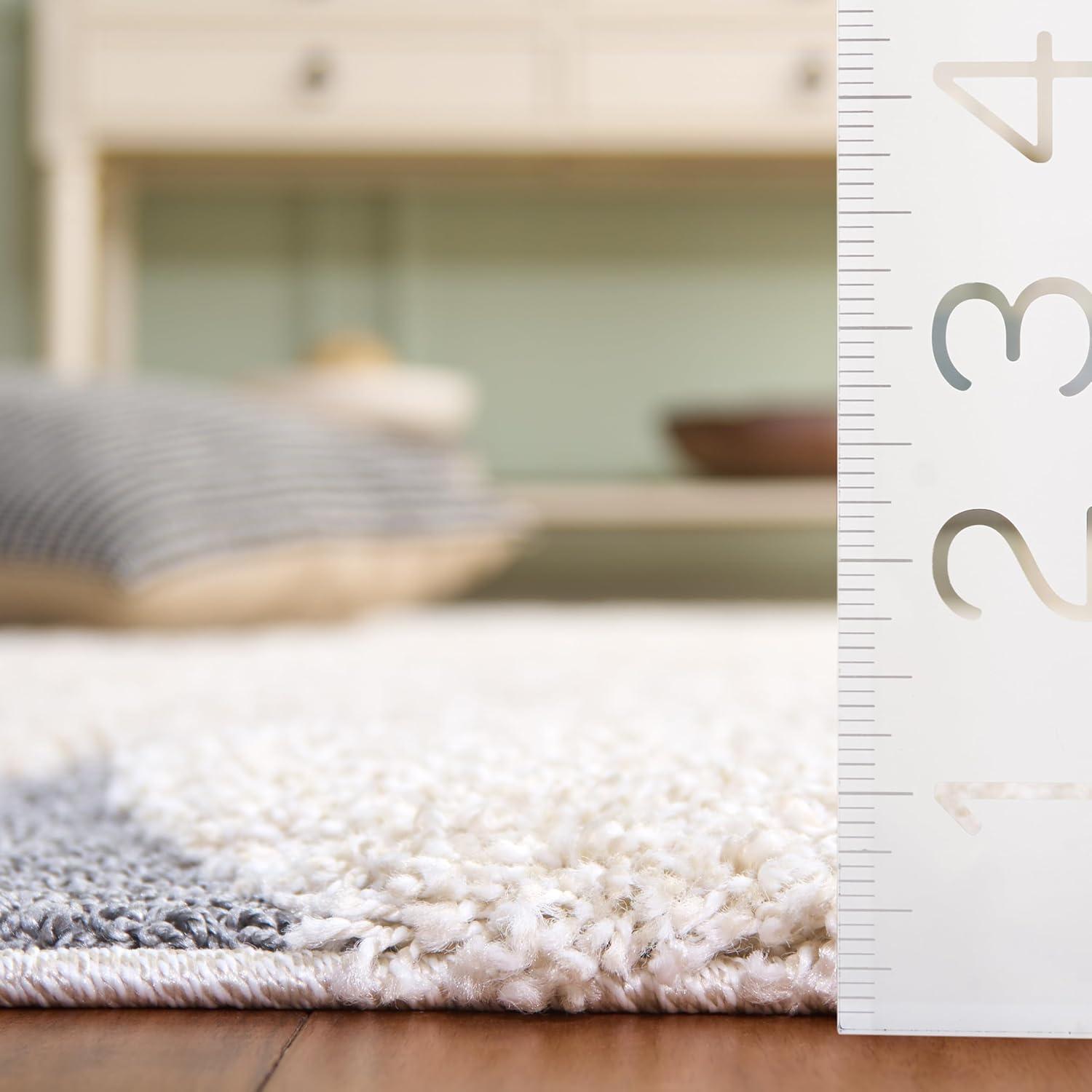 image:imageSAFAVIEH Area Rug 8x10 Florida Shag Collection Large Grey amp Grey NonShedding amp Easy Cleaning Plush Thick Pile Ideal for Living Room Bedroom Dining Space SG471080CreamGrey