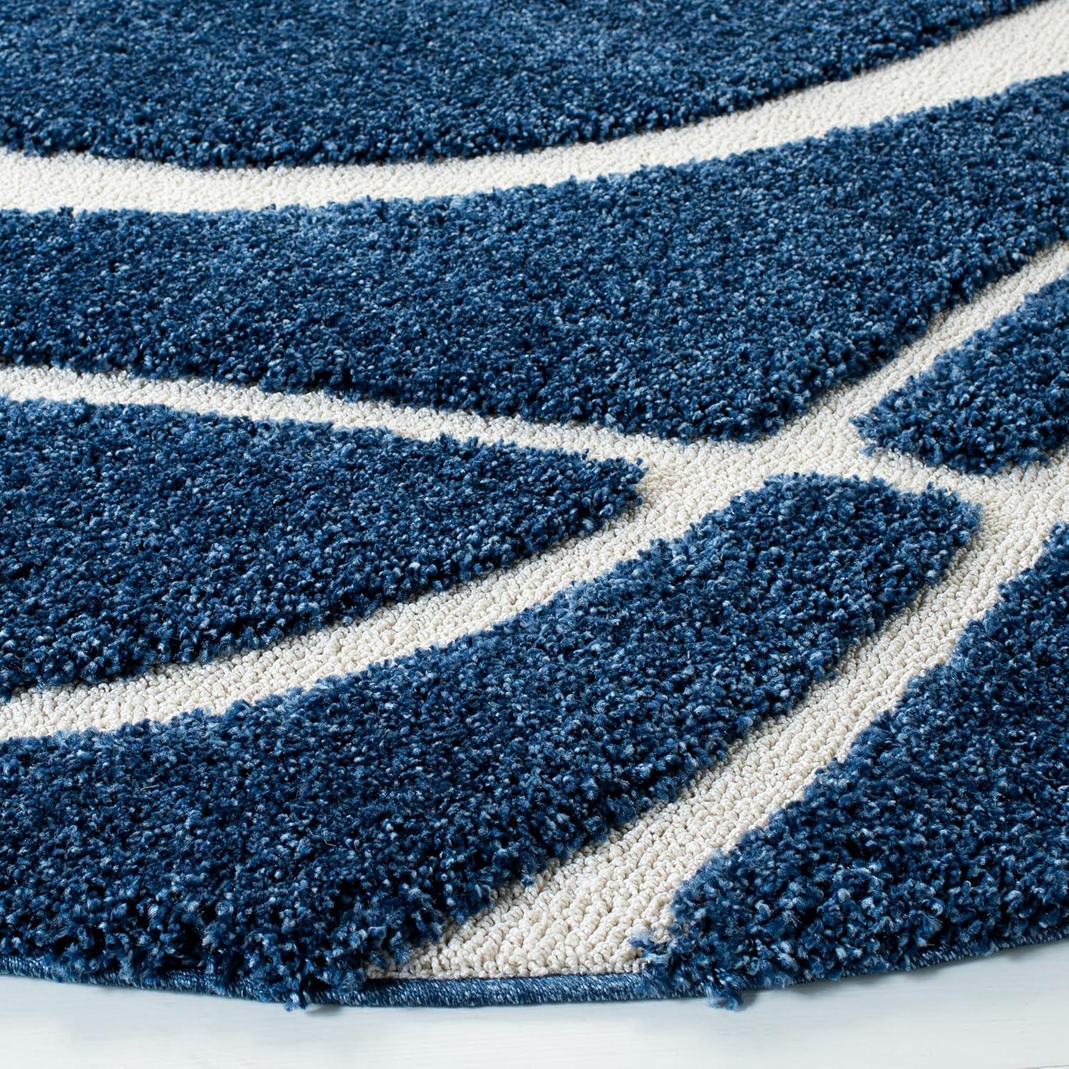 image:imageSAFAVIEH Area Rug 8x10 Florida Shag Collection Large Grey amp Grey NonShedding amp Easy Cleaning Plush Thick Pile Ideal for Living Room Bedroom Dining Space SG471080NavyIvory