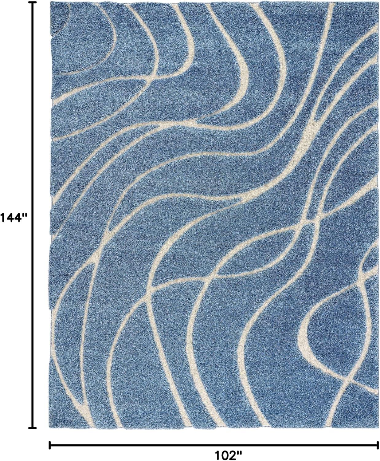 image:imageSAFAVIEH Area Rug 8x10 Florida Shag Collection Large Grey amp Grey NonShedding amp Easy Cleaning Plush Thick Pile Ideal for Living Room Bedroom Dining Space SG471080Light BlueCream