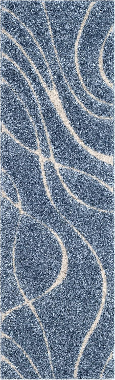 image:imageSAFAVIEH Area Rug 8x10 Florida Shag Collection Large Grey amp Grey NonShedding amp Easy Cleaning Plush Thick Pile Ideal for Living Room Bedroom Dining Space SG471080Light BlueCream