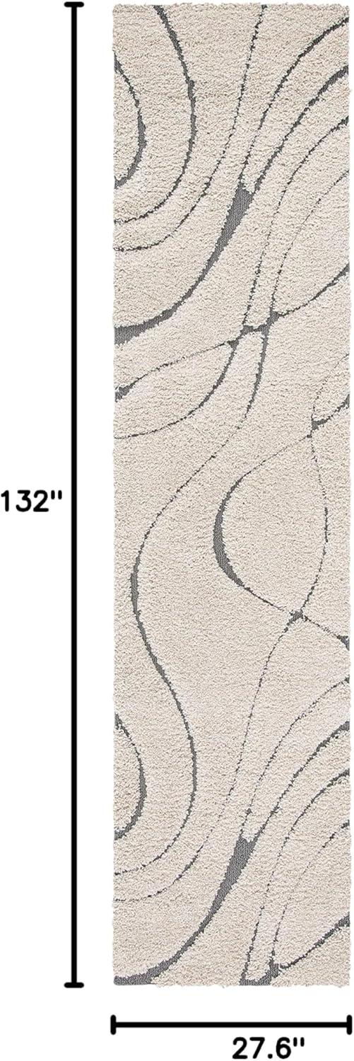 image:imageSAFAVIEH Area Rug 8x10 Florida Shag Collection Large Grey amp Grey NonShedding amp Easy Cleaning Plush Thick Pile Ideal for Living Room Bedroom Dining Space SG471080CreamGrey