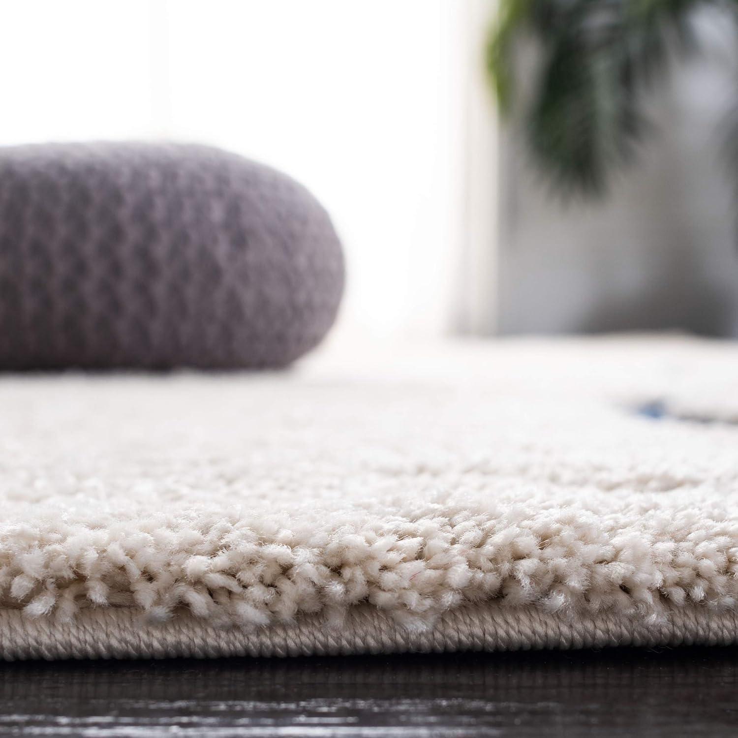 image:imageSAFAVIEH Area Rug 8x10 Florida Shag Collection Large Grey amp Grey NonShedding amp Easy Cleaning Plush Thick Pile Ideal for Living Room Bedroom Dining Space SG471080CreamBlue